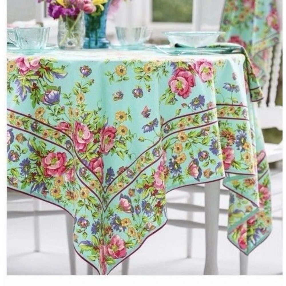 April Cornell Pennys Patio Floral Tablecloth 70
